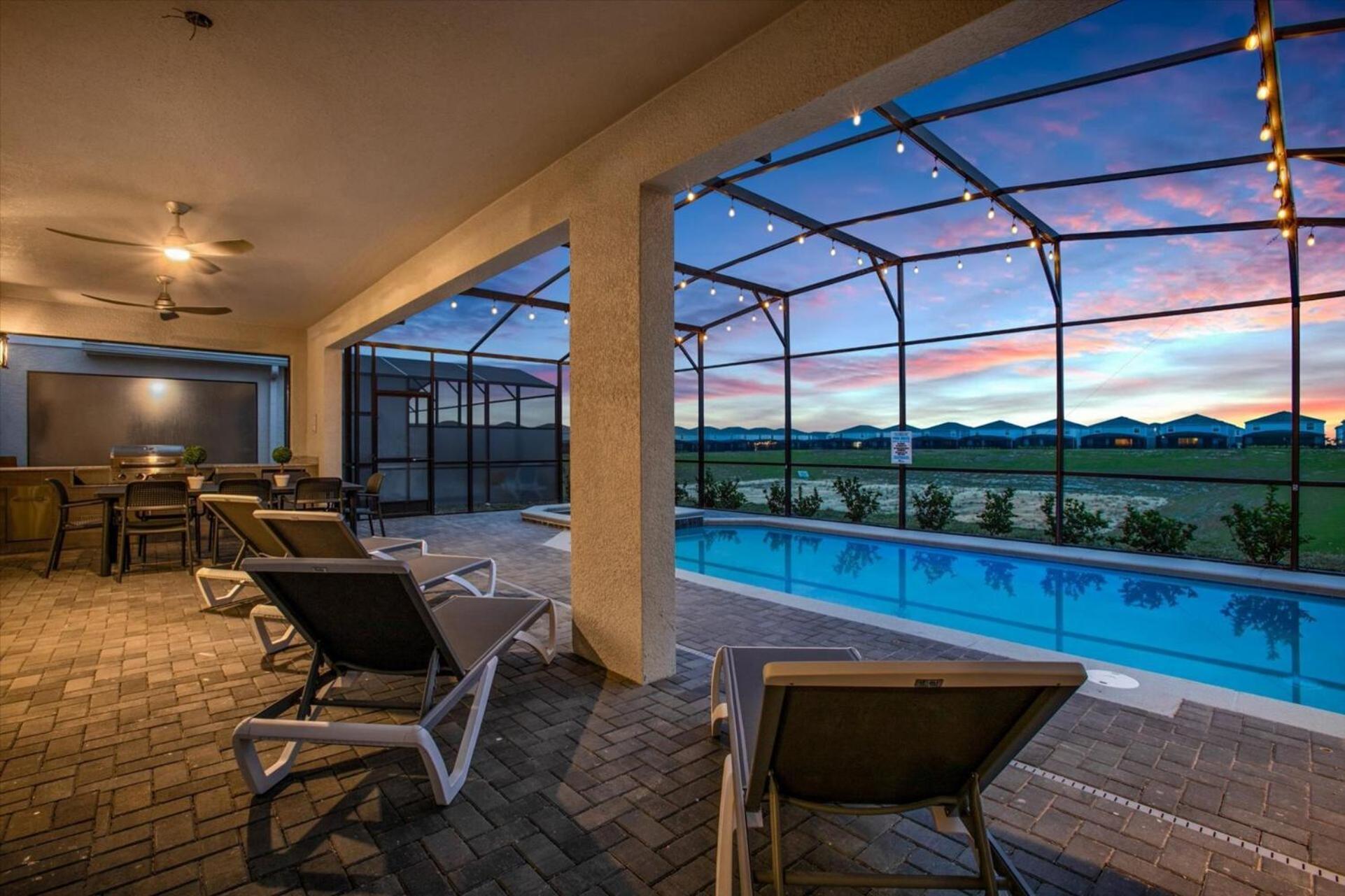 Orlando Villa 6463: Luxurious 10-Bedroom Retreat Davenport Bagian luar foto