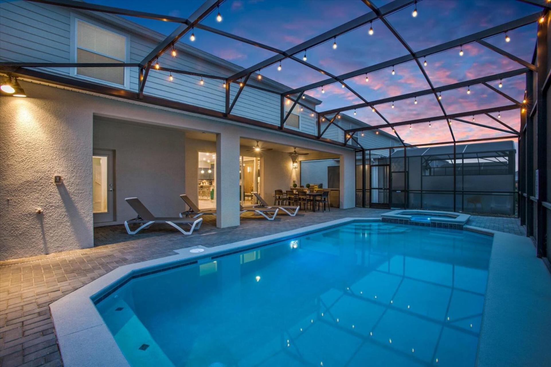 Orlando Villa 6463: Luxurious 10-Bedroom Retreat Davenport Bagian luar foto