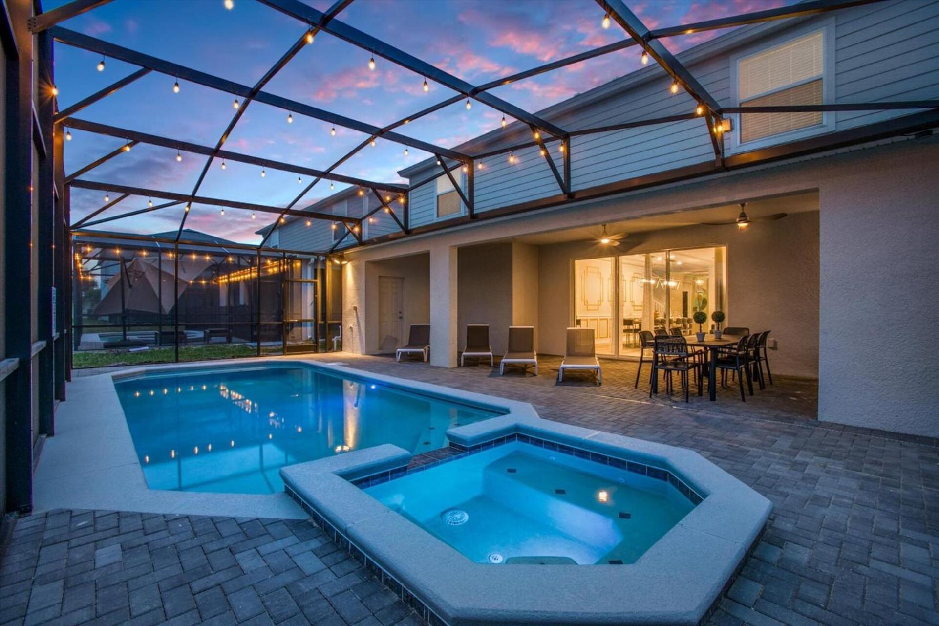 Orlando Villa 6463: Luxurious 10-Bedroom Retreat Davenport Bagian luar foto